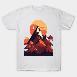 Mountain minimalist design T-Shirt
